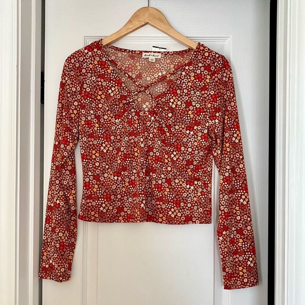 NWT Floral Croptop Size Large